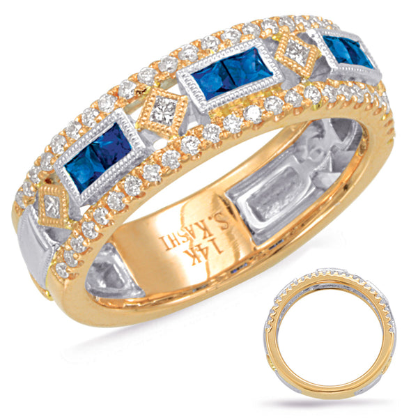 Yellow & White Sapphire & Diamond Ring - C5813-SYW