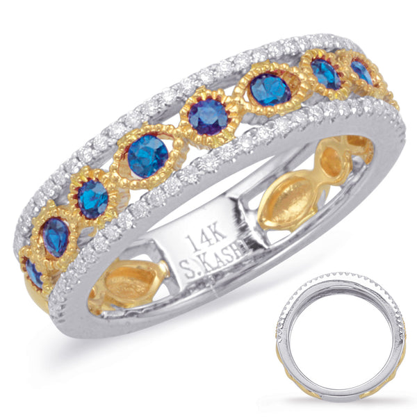 Yellow & White Sapphire & Diamond Ring - C5820-SYW