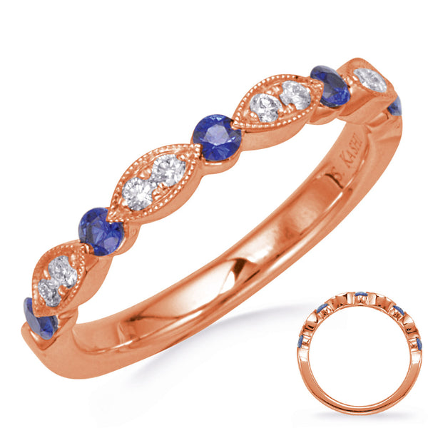 Rose Gold Sapphire & Diamond Ring - C8055-SRG