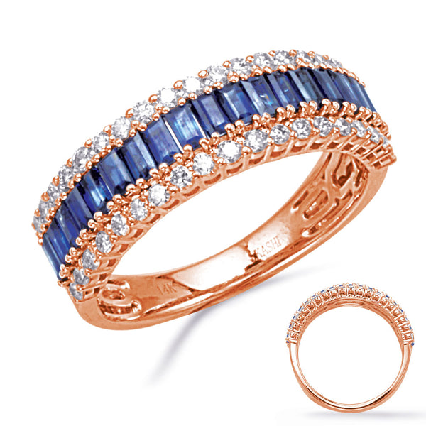Rose Gold Sapphire & Diamond Ring - C8213-SRG