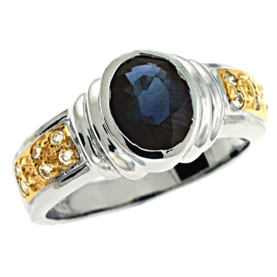 Yellow & White Sapphire & Diamond Ring - CX5400-SWG