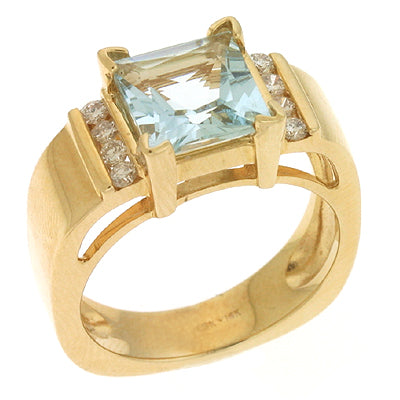 Aquamarine./diamond Ring - CX5640-AQ