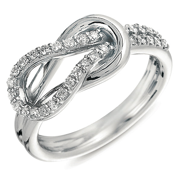 White Gold Love Knot Ring - D4149WG