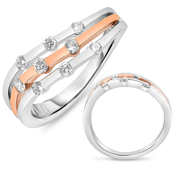 White & Rose Gold Ring - D4342RW
