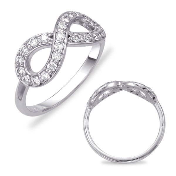 White Gold Infinity Sign Ring - D4358WG