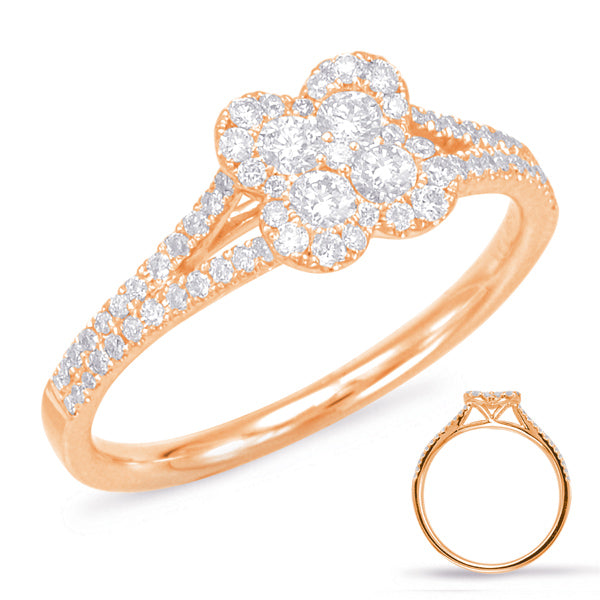 Rose Gold Diamond Fashion Ring - D4556RG
