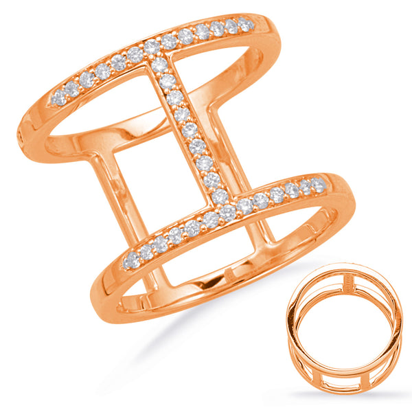 Rose Gold Diamond Fashion Ring - D4596RG
