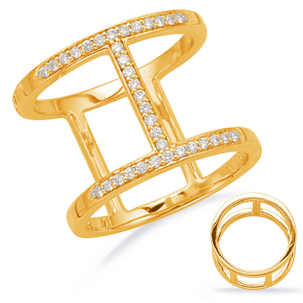 Yellow Gold Diamond Fashion Ring - D4596YG
