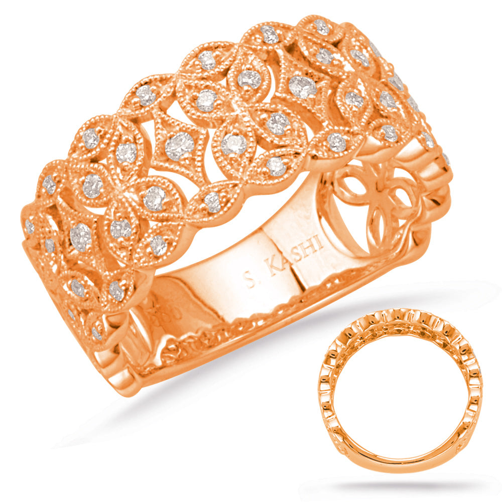 Rose Gold Diamond Fashion Ring - D4647RG