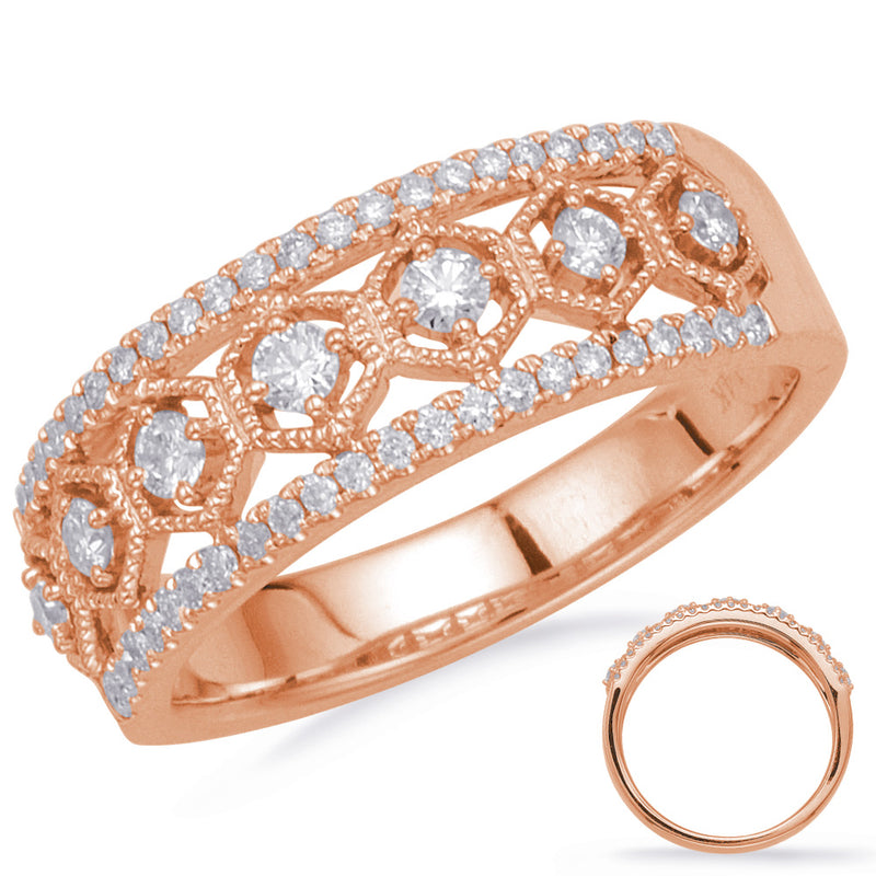 Rose Gold Diamond Fashion Ring - D4697RG