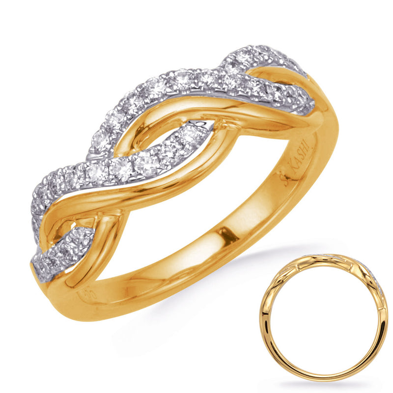 Yellow & White Gold Diamond Fashion Ring - D4708YW