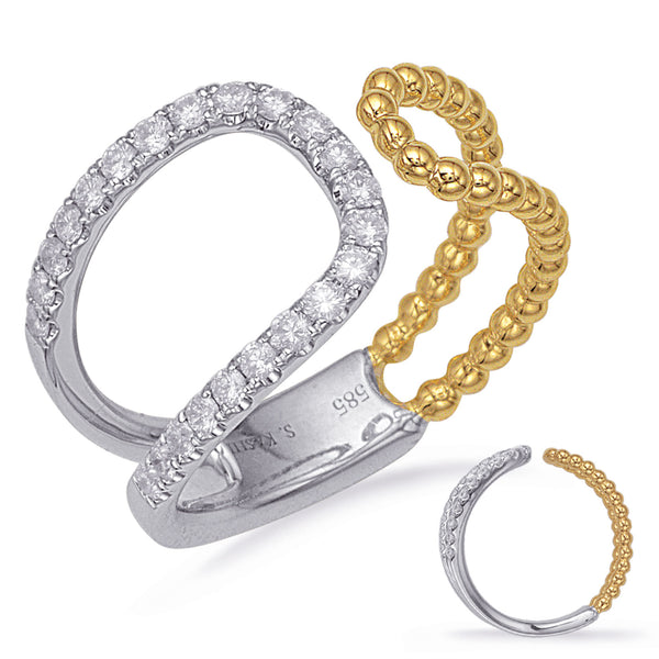 Yellow & White Gold Diamond Fashion Ring - D4724YW