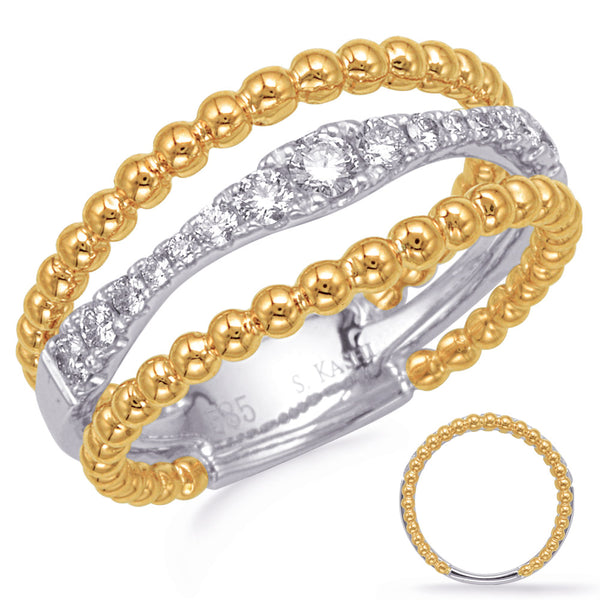Yellow & White Gold Diamond Fashion Ring - D4739YW