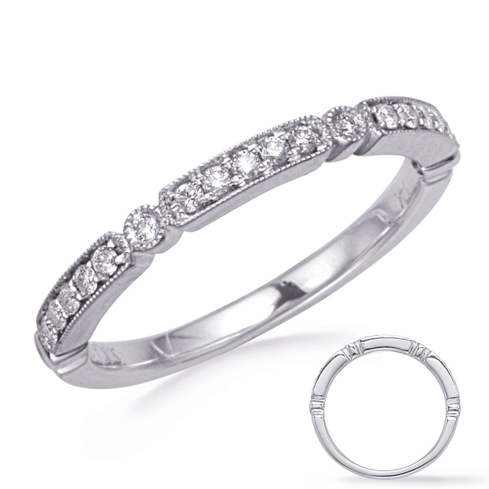 White Gold Stackable Band - D4742WG
