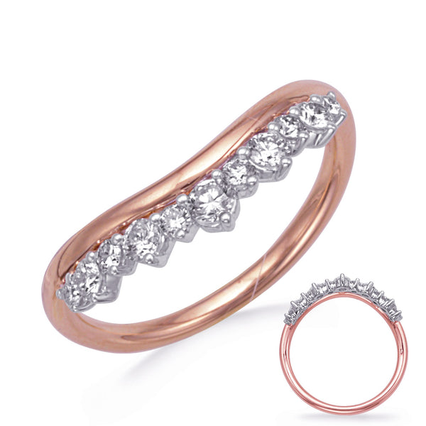 White & Rose Gold Diamond Ring - D4807RW