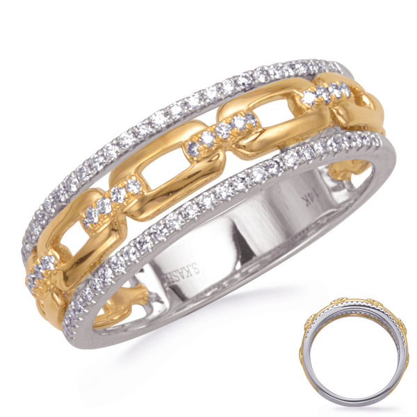 White & Yellow Gold Diamond Ring - D4825YW
