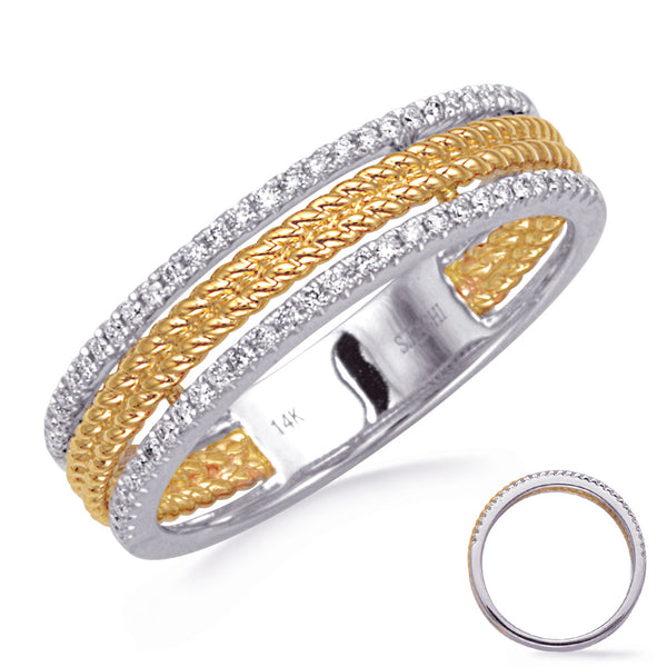 White & Yellow Gold Diamond Ring - D4827YW