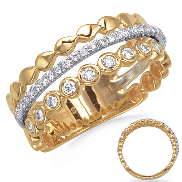 Yellow & White Gold Diamond Ring - D4846YW