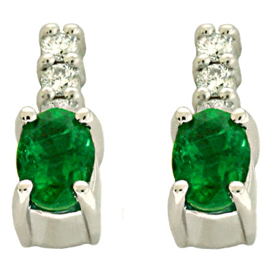 Emerald & Diamond Earring - E1303-EWG