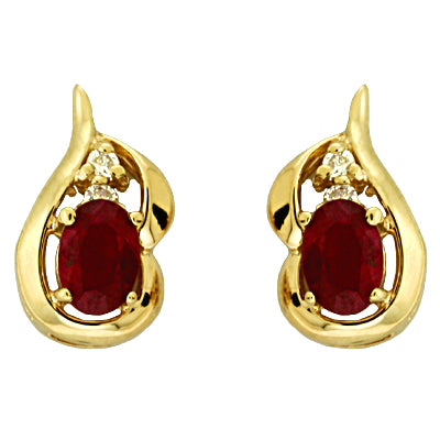 Ruby & Diamond Earring - E7014-R