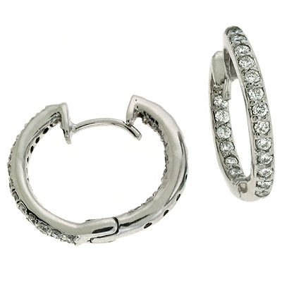 Diamond Hoop Earrings 19mm - E7308WG