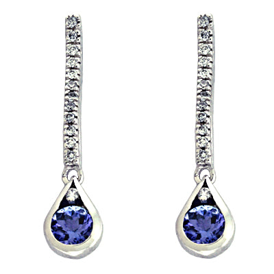 Tanzanite & Diamond Earring - E7312-TWG