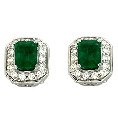 Emerald & Diamond Earring - E7421-EWG