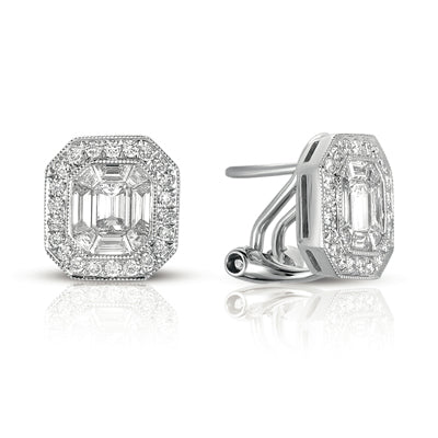 White Gold Diamond Stud Earring - E7581WG