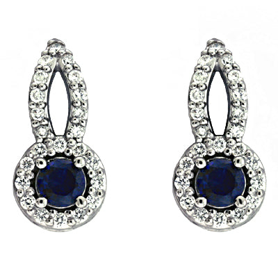 Sapphire & Diamond Earring - E7609-SWG