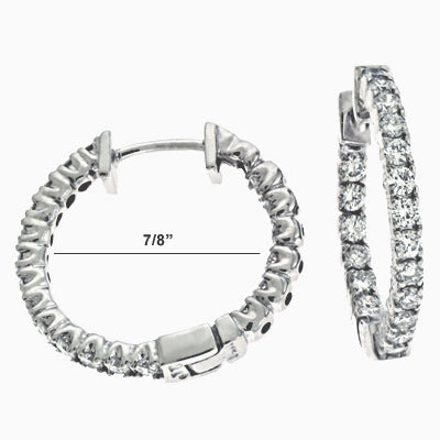 Diamond Hoop Earring - E7611WG
