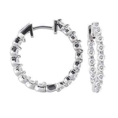 Diamond Hoop Earring - E7637WG