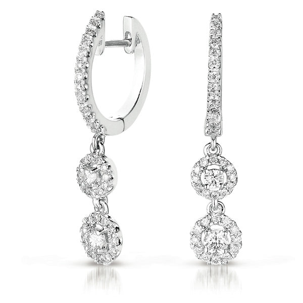 White Gold Diamond Hoop Earring - E7795WG