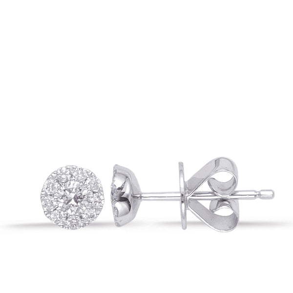 White Gold Diamond Earring - E7938-5.0MWG