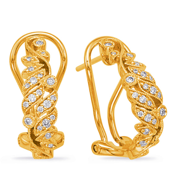 Yellow Gold Diamond Earring - E7996YG