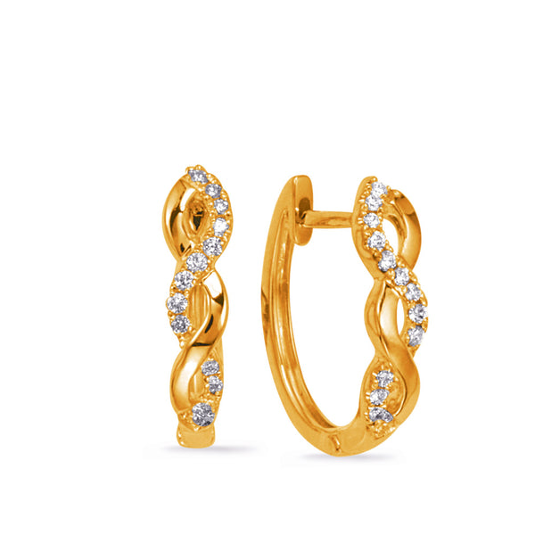 Yellow Gold Diamond Earring - E8025YG