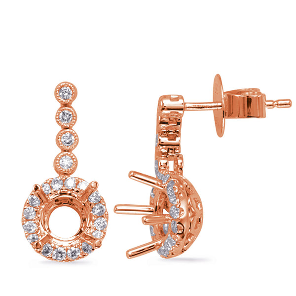 Rose Gold Diamond Earring - E8047-15RG