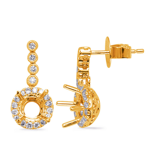 Yellow Gold Diamond Earring - E8047-15YG