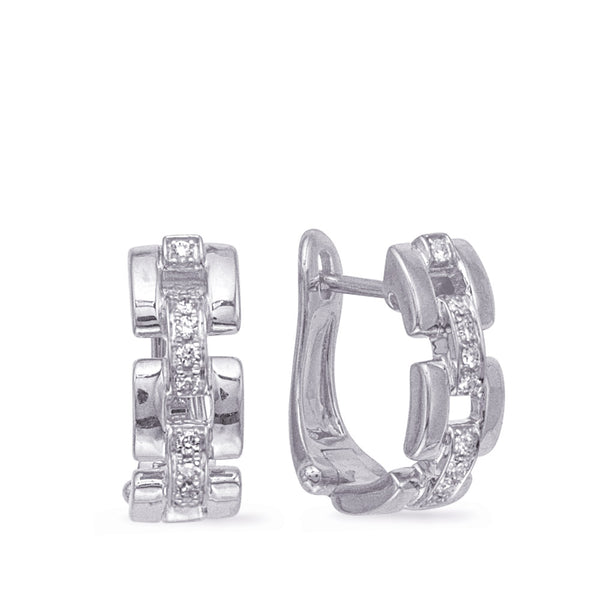 White Gold Diamond Earring - E8100WG
