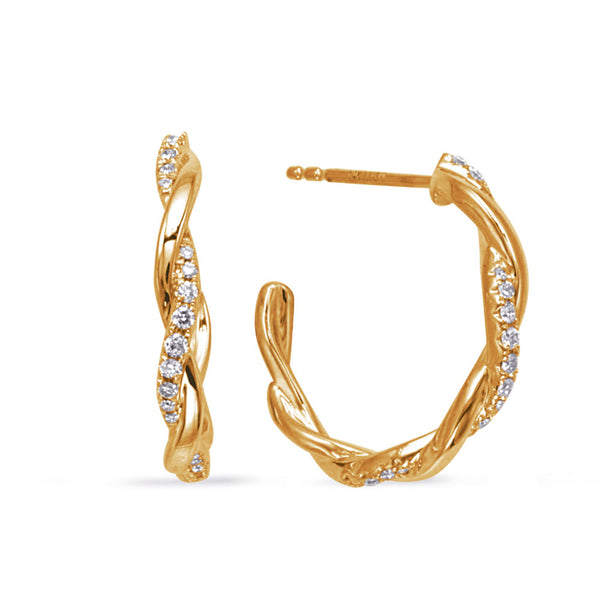 Yellow Gold Diamond Earring - E8152YG