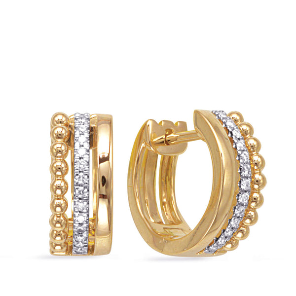 Yellow Gold Diamond Earring - E8157YG