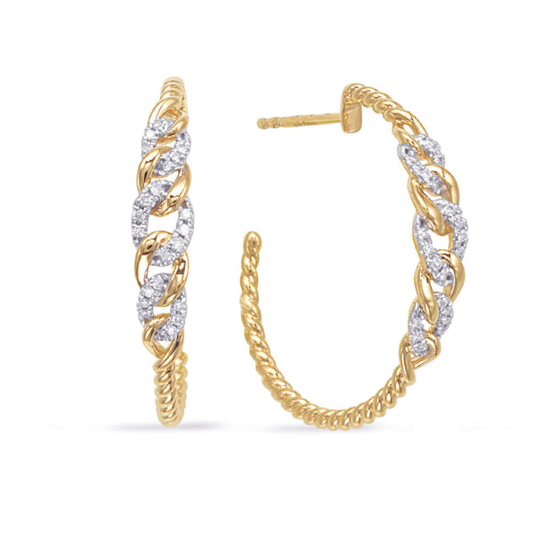 Yellow Gold Diamond Earring - E8159YG