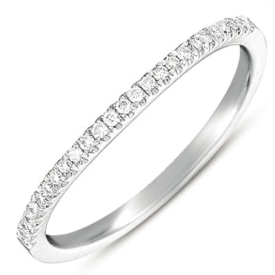 White Gold Curved Band - EN7369-BWG