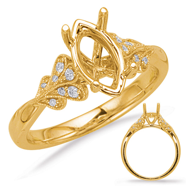 Yellow Gold Engagement Ring - EN8051-6X35MQYG