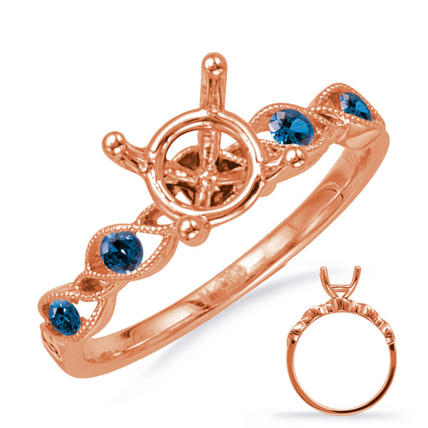 Rose Gold Engagement Ring With Sapp - EN8140-1SRG