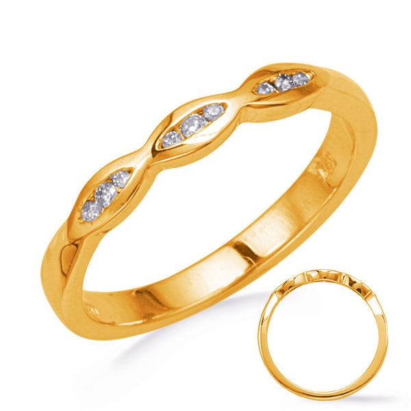 Yellow Gold Diamond Wedding Band - EN8283-BYG