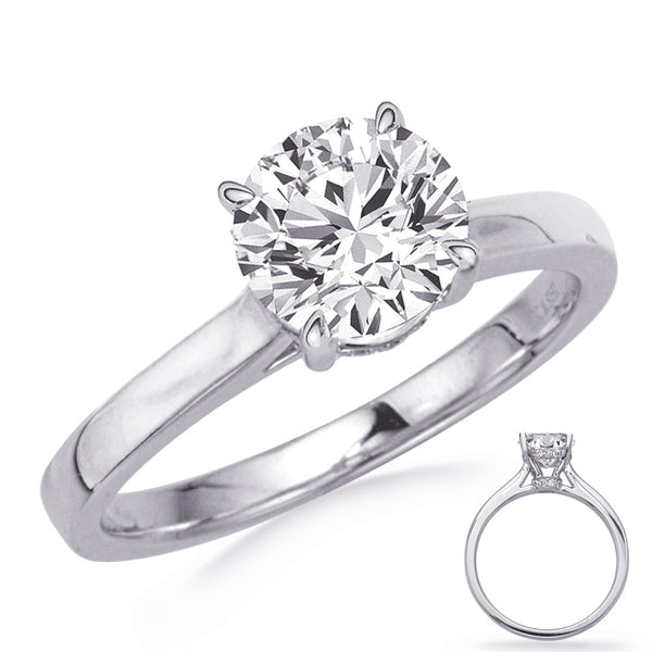 White Gold Engagement Ring - EN8352-35WG