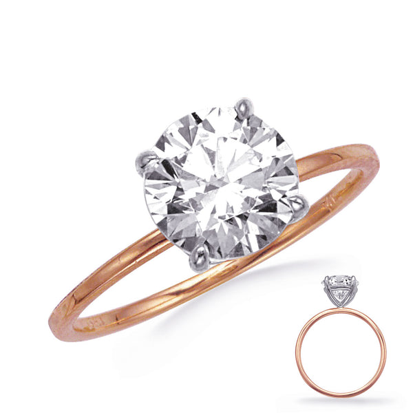 Rose & White Gold Engagement Ring 2ct - EN8384-2RW