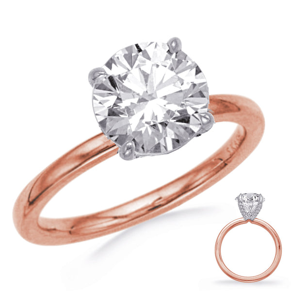 White & Rose Gold Engagement Ring - EN8390-15RW