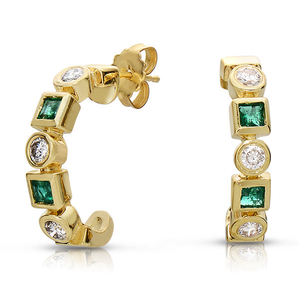 Emerald & Diamond Earring - EX1410-E