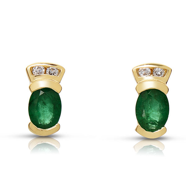 Emerald & Diamond Earring - EX7118-E